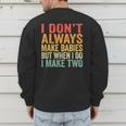 Baby Twins For Pregnant Mum Dad Men's Sweatshirt Back Print