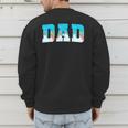 Baseball Dad Ice Cream Drip Happy Fathers Day Men's Sweatshirt Back Print