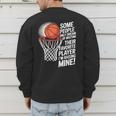 Basketball Mom Or Dad Basketball Parent Men's Sweatshirt Back Print