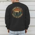 BBQ Dad Smoking Meat Smoker Barbecue Dad Men's Sweatshirt Back Print