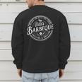 BBQ Grilling Dad Smoking Meat Barbecue Gag Pit Master Father Men's Sweatshirt Back Print