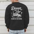 Bbq Men Smoking Meat Smoker Grilling Barbecue Dad Men's Sweatshirt Back Print