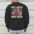 Best Boxer Dad Ever USA Flag American Dog Animal Lover Men's Sweatshirt Back Print