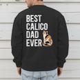 Best Calico Cat Dad Ever Calico Cat Lover Calico Cat Owner Men's Sweatshirt Back Print