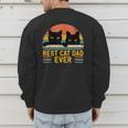 Best Cat Dad Ever Retro Style Cats Lover Men's Sweatshirt Back Print