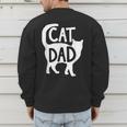 Best Cat Dad Fathers Day Men Kitty Daddy Papa Christmas Meow Men's Sweatshirt Back Print