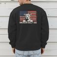 Best Dog Dad Ever American Flag American Bully Dad Men's Sweatshirt Back Print