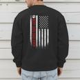 Best Dog Dad Ever American Flag For Best Father Men's Sweatshirt Back Print