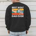 Best Wolf Dad Ever Men's Sweatshirt Back Print