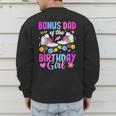 Bonus Dad Of The Birthday Girl Rolling Skate Bday Family Men's Sweatshirt Back Print