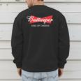 Buttwiper New Dad Beer Inspired Diaper Shower Men's Sweatshirt Back Print