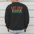 Cat Dad The Man The Myth Cat Lover Kitten Owner Kitty Men's Sweatshirt Back Print