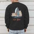 Cat Dad Vintage Catamaran Sailing Men's Sweatshirt Back Print