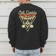 Cat Daddy Retro Sunglasses Cat Fur Dad Papa Vintage Cat Dad Men's Sweatshirt Back Print