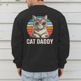 Cat Daddy Shirt Men Cat Lover Dad Fathers Day Men's Sweatshirt Back Print