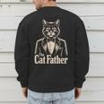 Cat Lover The CatFather Cat Dad Men's Sweatshirt Back Print