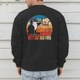Cat Loving Daddy Fathers Day Mens None Best Cat Dad Ever Paw Fist Bump Fathers Day TeeShirt Small US Men's Sweatshirt Back Print