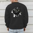 Cat Torn Cloth For Cat Lover Cat Dad Cat Mom Men's Sweatshirt Back Print