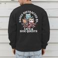 Cats Side Quest Distracted Tabletop Men Women Kids Dad Men's Sweatshirt Back Print