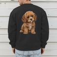 Cavapoo Breed Pet Lover Art Dog For Mom Dad Kids Men's Sweatshirt Back Print