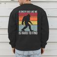 Cheer Dad Cheerleading Bigfoot Men's Sweatshirt Back Print