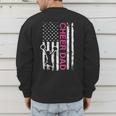 Cheer Dad Flag Pink Cheerleading Men's Sweatshirt Back Print