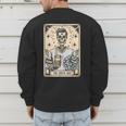 Cheer Dad Tarot Card Skeleton Cheerleading Fathers Day Men's Sweatshirt Back Print