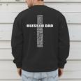 Christian Blessed Dad Cross Father's Day Best Dad Men's Sweatshirt Back Print