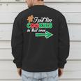 Christmas Twins Expecting Dad T-Shirt Pregnant Wife Tee Men's Sweatshirt Back Print