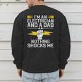 Cool Electrician For Men Dad Professional Electrician Men's Sweatshirt Back Print