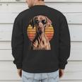 Cool Retro Vizsla Dog Mom Dad Vintage Pet Lovers Men's Sweatshirt Back Print Cool Retro Vizsla Dog Mom Dad Vintage Pet Lovers Men's Sweatshirt Back Print