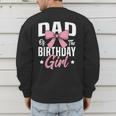 Coquette Pink Bow Men Dad Of The Birthday Girl Men's Sweatshirt Back Print
