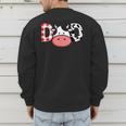 Cow Mom Or Dad Birthday Farm Birthday Party Men's Sweatshirt Back Print