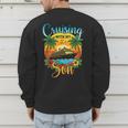 Cruising With My Son Mom Dad Cruise Vacation Matching Men's Sweatshirt Back Print