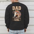 Cute Dad Of The Birthday Girl Horse Family Party Men's Sweatshirt Back Print