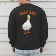 Cute Duck Dad Lover Illustration Duck Owner Men's Sweatshirt Back Print
