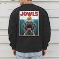 Cute English Mastiff Jowls Burger Bullmastiff Dog Mom Dad Men's Sweatshirt Back Print