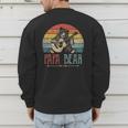 Cute Papa Bear Vintage Father's Day Retro Dad Guitar Men's Sweatshirt Back Print