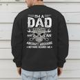 Dad Airplane Plane Aviation Aircraft Mechanic Men's Sweatshirt Back Print