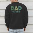 Dad Asaurus Dinosaur Birthday Mom Dad Birthday Boy T-Rex Men's Sweatshirt Back Print