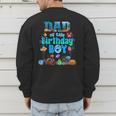 Dad Of The Birthday Boy Aquarium Sea Animals Matching Men's Sweatshirt Back Print