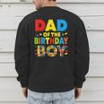 Dad Of The Birthday Boy Building Block Birthday Men's Sweatshirt Back Print