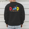 Dad Of The Birthday Boy Choo Choo Train Family Matching Men's Sweatshirt Back Print