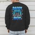 Dad Of The Birthday Boy Cool Gamer Video Game Birthday Men's Sweatshirt Back Print