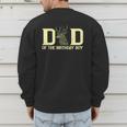 Dad Of The Birthday Boy Deer Hunter Camouflage Flag Men's Sweatshirt Back Print