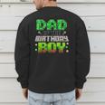 Dad Of The Birthday Boy Family Gaming Pixel Birthday Party Men's Sweatshirt Back Print