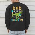 Dad Of The Birthday Boy Family Matching Dinosaur Squad Men's Sweatshirt Back Print