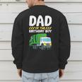 Dad Of The Birthday Boy Garbage Truck Birthday Party Men's Sweatshirt Back Print Dad Of The Birthday Boy Garbage Truck Birthday Party Men's Sweatshirt Back Print