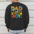 Dad Of The Birthday Boy Master Builder Kids Building Blocks Men's Sweatshirt Back Print Dad Of The Birthday Boy Master Builder Kids Building Blocks Men's Sweatshirt Back Print