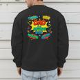Dad Of The Birthday Boy Shirt Father Superhero Comic Party Men's Sweatshirt Back Print